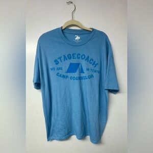 Stagecoach Camp Counselor T-Shirt XL Blue Graphic Tee Country Festival Tents